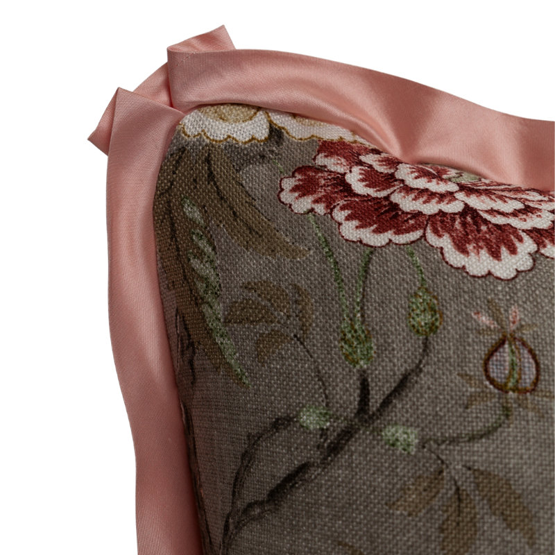 Oriental Bird Signature Butterfly Flange Accent Pillow