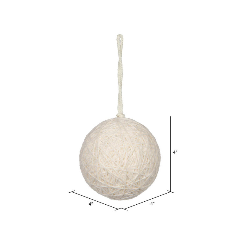 Ensemble de 4 boules de Noël Chistmas, Ivoire