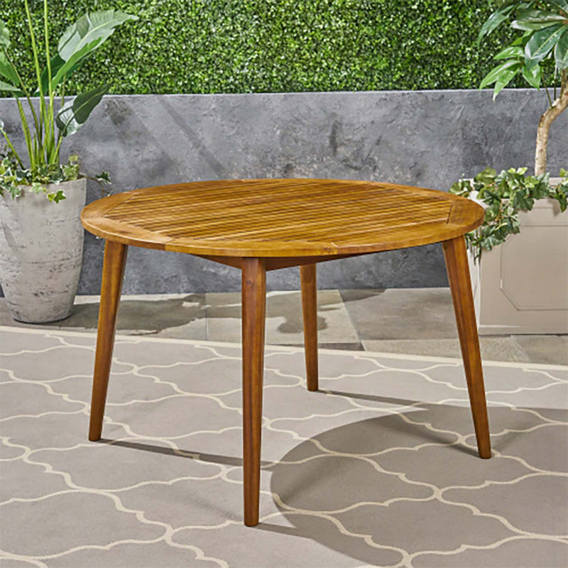 Table de salle à manger ronde moderne, pour une utilisation intérieure et extérieure, durable et élégante