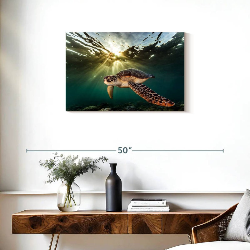 Tortue verte Brampt, H 20 po x l 30 po
