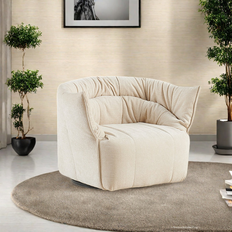 360° freely rotating chair, Off White