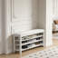 Banc d'entrée pour chaussures avec tablettes réglables-876439599