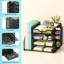 Black Mesh 4‑Tier Desk Organizer
