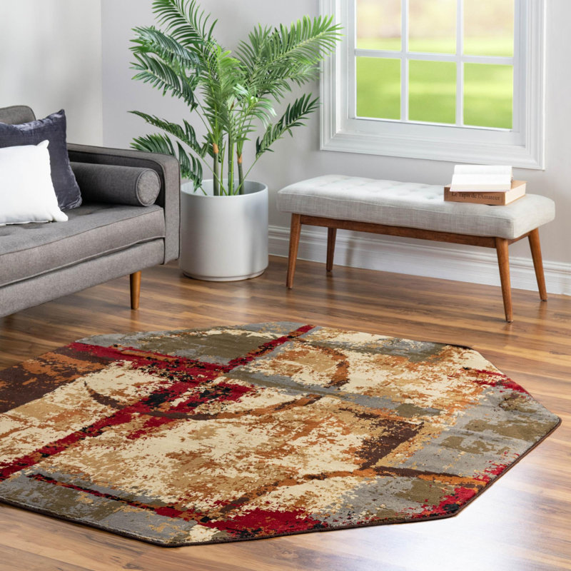 Tapis contemporain Trejo, Octogone 7 pi