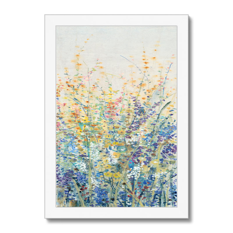 Wildflower Panel I by Timothy O' Toole - Wrapped Canvas Painting Print, 34cm H x 24cm W, White Framed Paper Print
