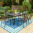 Argyri 6 - Person Patio Dining Set with Extendable Rectangular Table