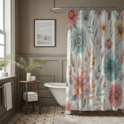 Dalanyn Bohemian Blossoms - Rideau de douche standard 1 pièce