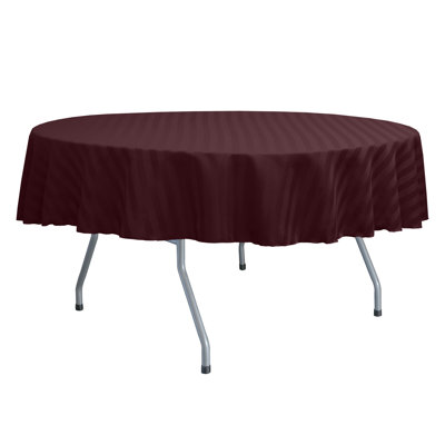 Latitude Run® Satin-Stripe Tablecloth Round