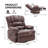 Breasha 39.7" Wide Transitional PU Swivel Rocker Manual Recliner-130043232