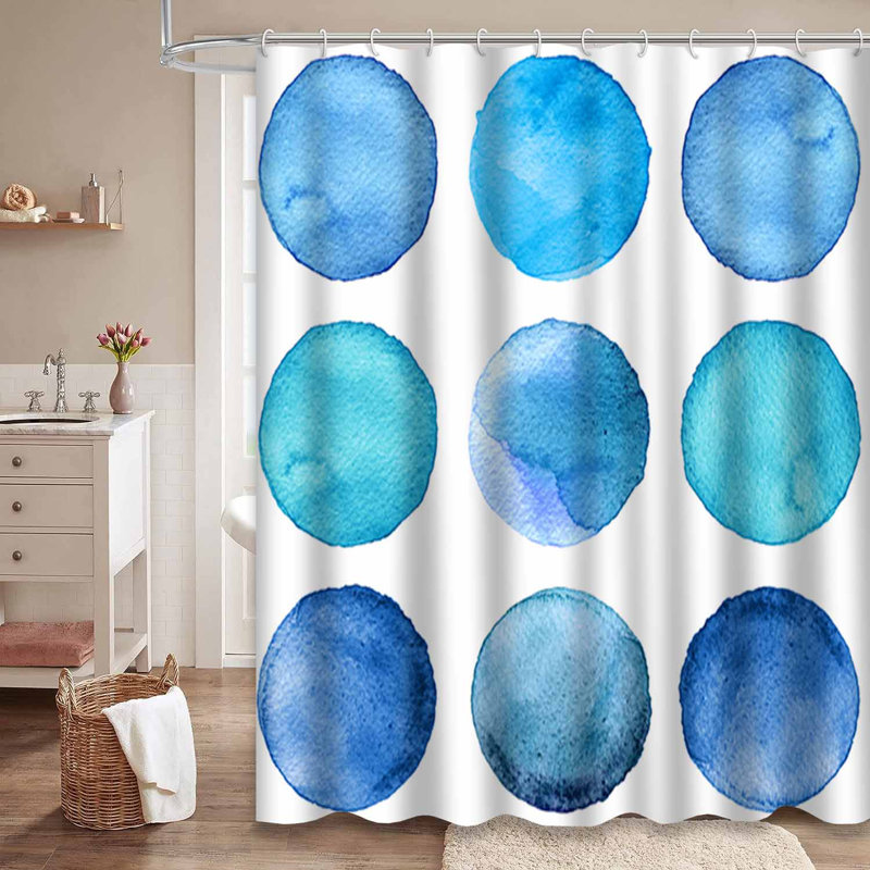 Rideau de douche avec 12 crochets, L 72 po x l 78 po