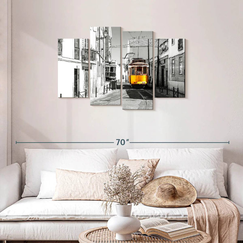 Mehar Pop Lisbon Yellow Tram, 27" H x 43" W