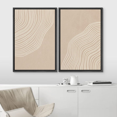 Tree Ring " Tan White Tree Ring Wave " 2 - Pieces