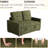 Sofa Bed Couch , Convertible Sofa Bed With Reclining Backrest And Side Pockets ,space-saving 3 In 1 Sleeper Sofa Couch Bed-129611115