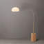 Lampe Tambo Morelli 92 po - Laiton vieilli, base en frêne naturel, abat-jour en lucite, à intensité variable, ampoule incluse