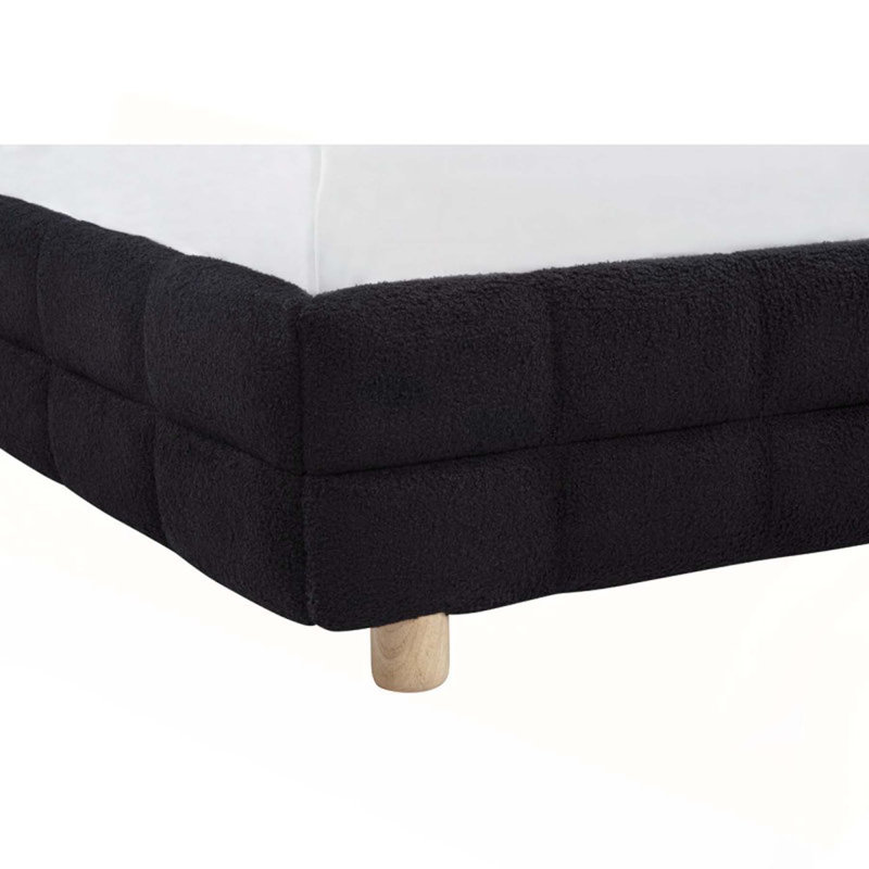 Lit plateforme grand moderne Modern, Noir