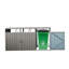 La remise à poubelle contient 3 poubelles en métal pour le rangement des ordures, acier galvanisé inoxydable, remise pour poubelle de jardin, gris