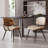 20.5"W Modern Upholstered Faux Leather Dinning Chair With Curved Wooden Backrest-1554952505