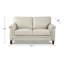 Causeuse en cuir véritable 61,5 po Marineta-1005261275