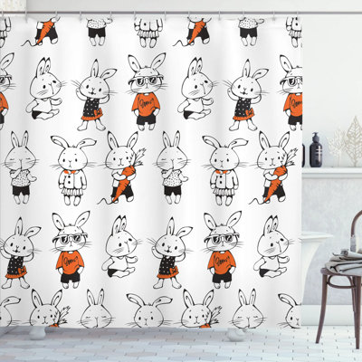 Gretna Shower Curtain with Hooks Included