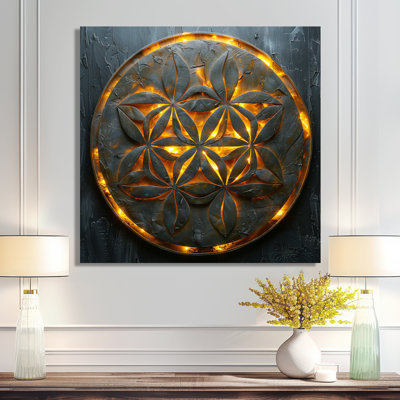 «Arcane Wisdom Flower of Life I», reproduction d'art géométrique murale