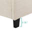 Grand lit plateforme tapissier capitonné beige
