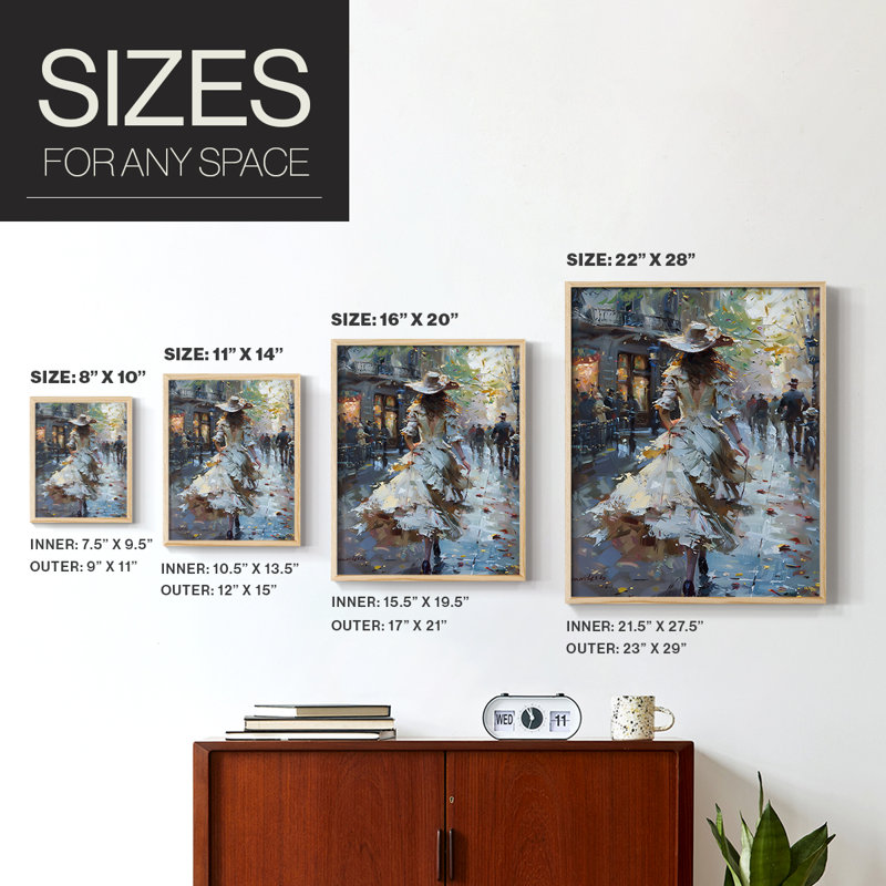 Reproduction encadrée WOMEN Series DCLV III - bois massif, Naturel, H 11 po x l 9 po