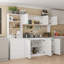 Très grande armoire de cuisine avec tablette à micro-ondes Spurgeon-759540267