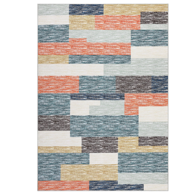 Area Rugs Washable Rug Non Slip Rug Modern Floral Carpet Rugs for Living Room Bedroom Dining Room Office, Rectangle 9' x 12'