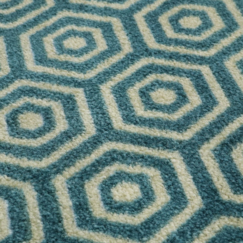 Non-Slip Geometric Indoor Doormat, Rectangle 50cm W x 75cm L