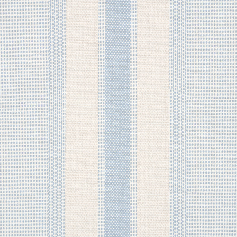 Schumacher x A Rum Fellow Ipala Stripe Vinyl Wallpaper, Sky