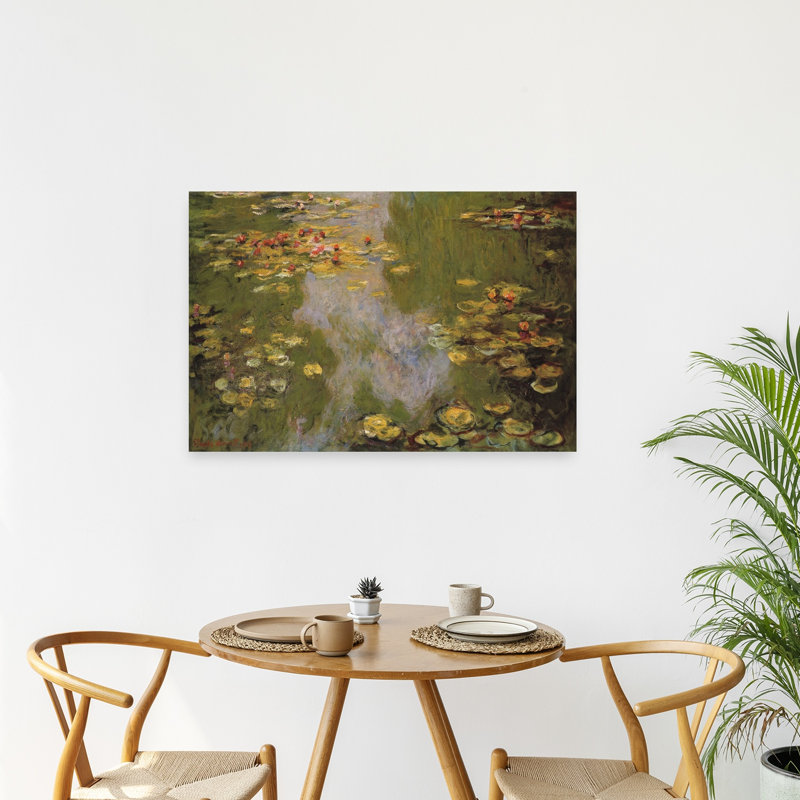 Nénuphars 1919, classique, contemporain, contemporain, fleur de lotus, impression murale, H 24 po x l 36 po