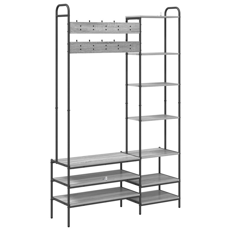 Hall Tree 120.5cm Wide, Grey Sonoma