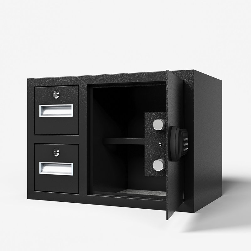 Coffre-fort de sécurité électronique à clavier électronique - 1,85 pieds cubes, noir. À l'intrusion. Sécurisez votre argent, vos bijoux et vos documents. Verrouillage avancé, espace de rangement spacieux, installation sans effort et sécurité. Keep Docs