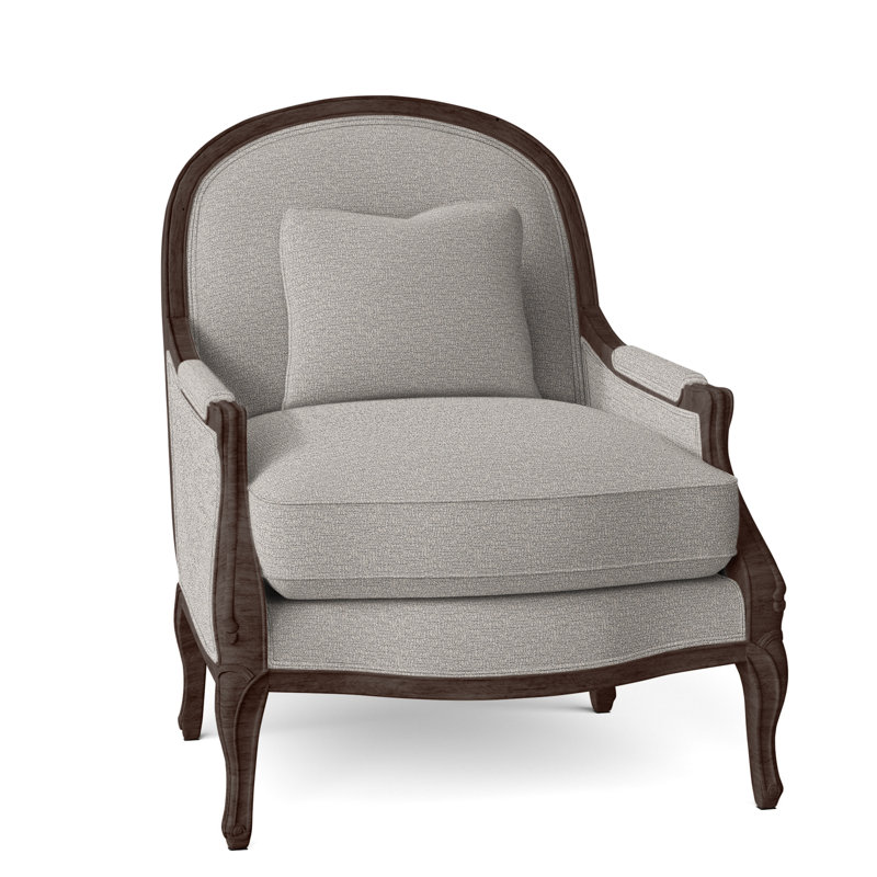Adair Upholstered Armchair, Tobacco, Perigold In The Loop White Pepper