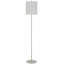 Lampe sur pied en métal argenté peint, 157 cm de hauteur, 100 W, douille E26, abat-jour cylindrique blanc cassé-2143861467
