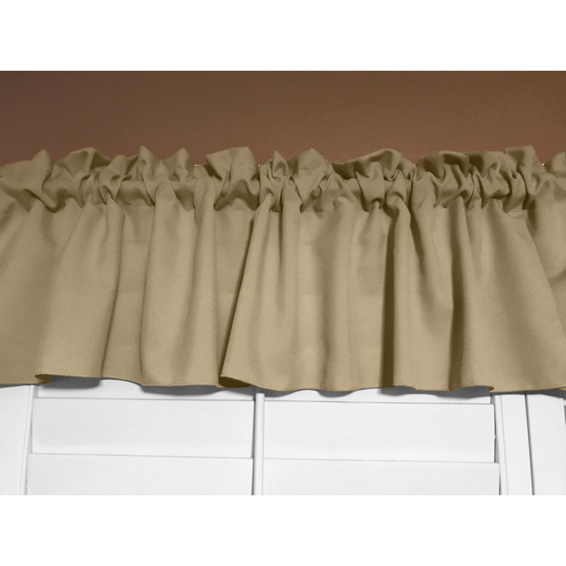 Pastorella Tailored Window Valance, 58" W x 24" L, Beige