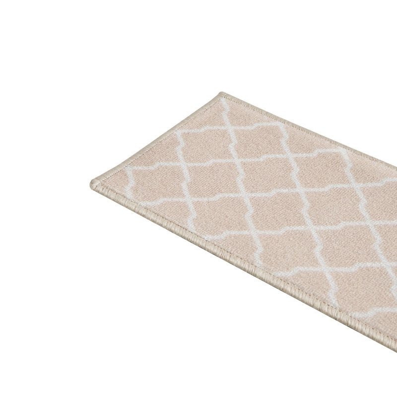 Tapis d'escalier intérieur antidérapant Tynlee, Rectangle 9 po x 2 pi 4 po, Light Brown