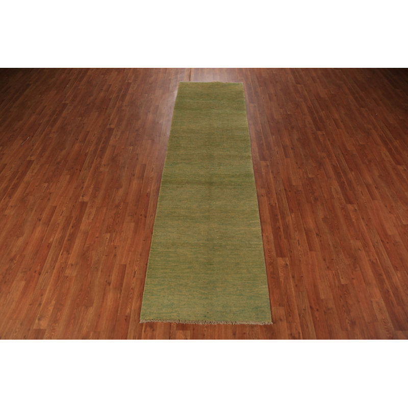 Tapis vert et jaune Gabbeh