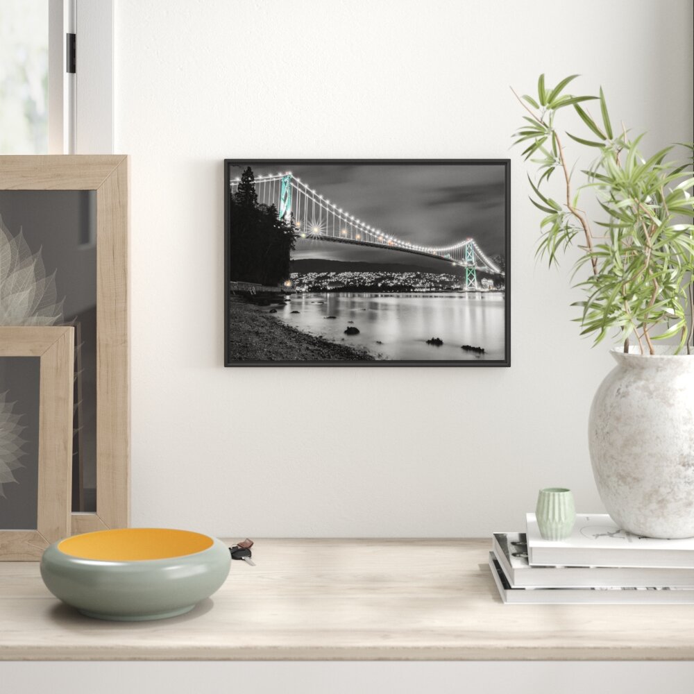 Leinwandbild „Lions Gate Bridge in Vancouver A", Grafikdruck