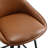 Janayshia Modern Industrial Swivel Upholstered 25.6'' Faux Leather Counter Stool with Metal Frame-1484961770-1524620432