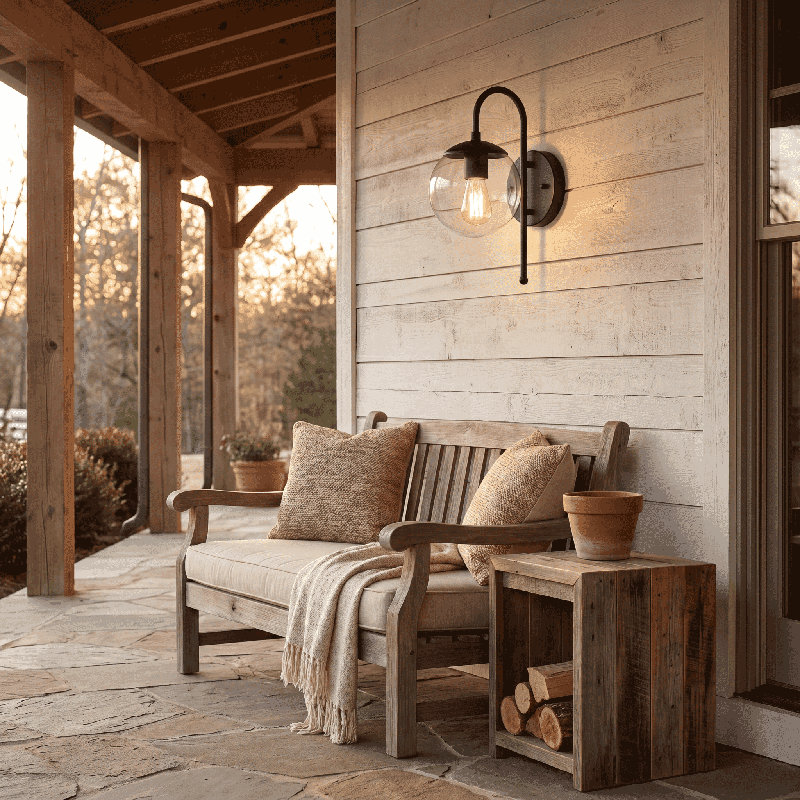 Elba 13" H Outdoor Wall Lantern, Oil Rubbed Bronze