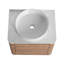 Meuble-lavabo mural 60 po avec lavabo d'art en céramique et 1 tablette de rangement, porte à fermeture en douceur-121938566