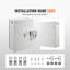 Boîtier électrique en acier au carbone, 16 po x 12 po x 6 po, couvercle à charnière, étanche à l'eau et à la poussière IP66, adapté à une utilisation extérieure, plaque de montage incluse