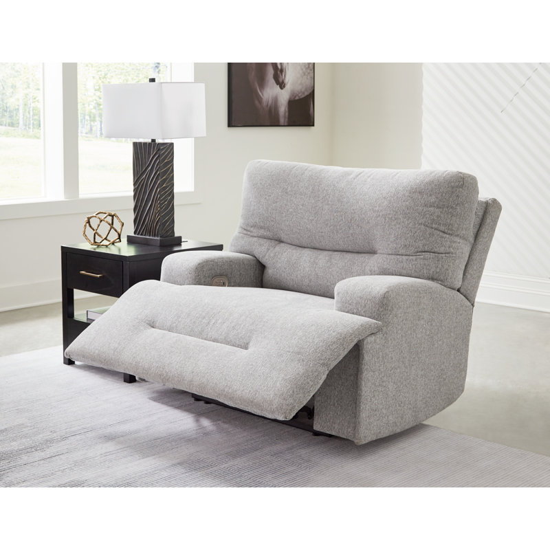 Acklen Oversized Power Recliner, Gray