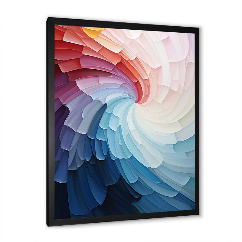 Arc-en-ciel coloré de la simplicité - reproduction d'art sur toile arc-en-ciel, Cadre photo noir, H 32 po x l 24 po x P 1 po