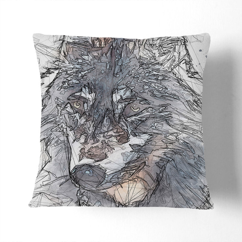 Square Throw Cushion, 40cm H x 40cm W x 15cm D, Stone