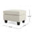 Upholstered Ottoman – Contemporary Footrest With Birch Wood Legs For Living Room & Bedroom