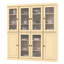 Vaisselier 100% bois massif 65 "avec verre givré, portes solides et tablettes réglables-1317595532
