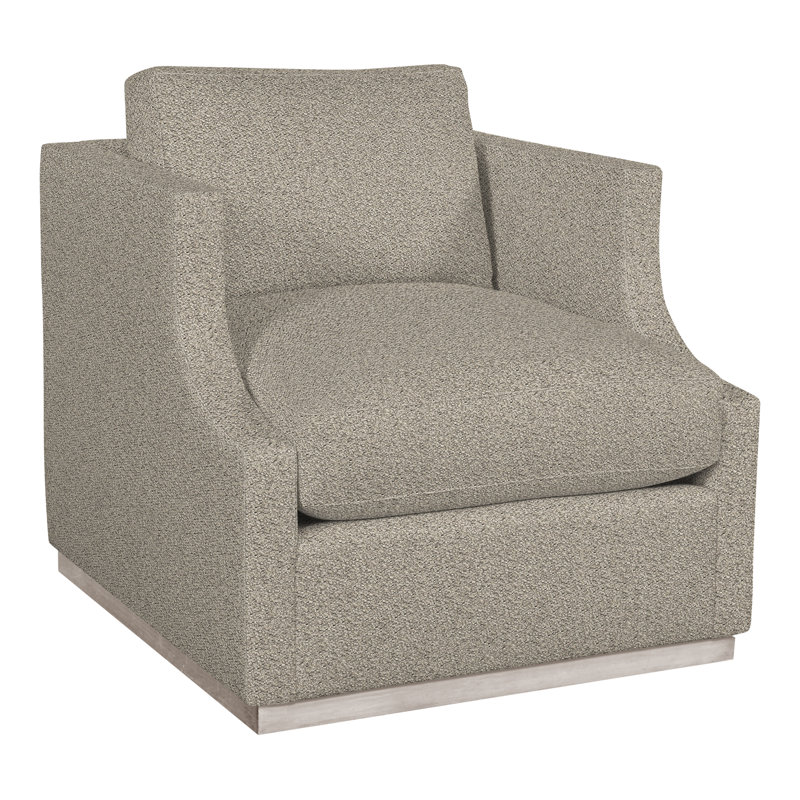 Thom Filicia Home 32" Wide Armchair, Tuck Cobalt Polyester Blend, Dove Gray