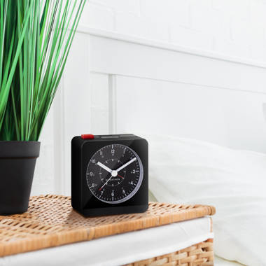 Orren Ellis Digital Electric Alarm Tabletop Clock in Black & Reviews